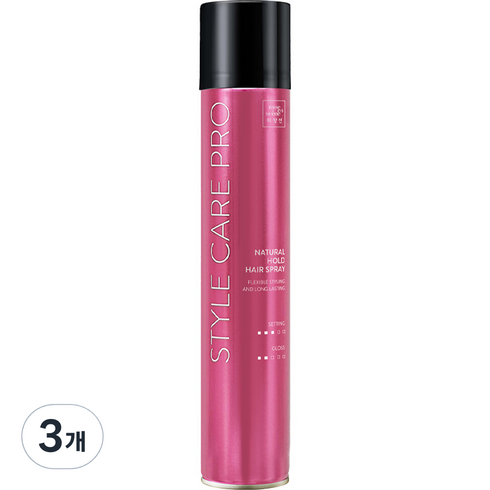 미쟝센 스타일케어 프로 내추럴홀드 헤어스프레이, 300ml, 3개