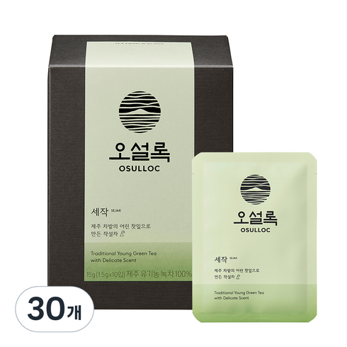 오설록 세작 피라미드 녹차, 1.5g, 10개입, 3개