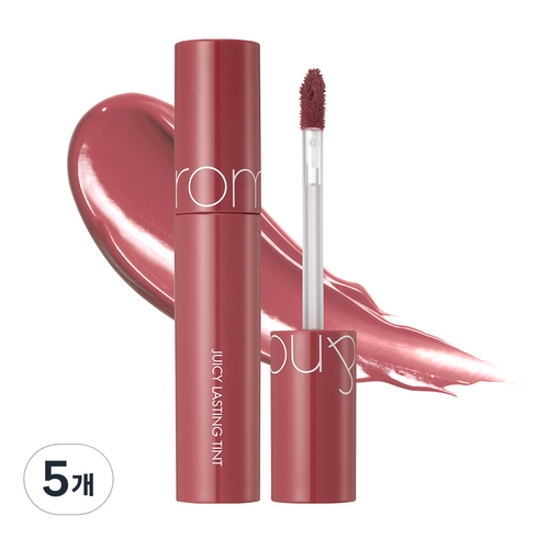 롬앤 쥬시 래스팅 틴트 5.5g, 18호 멀드 피치, 5개