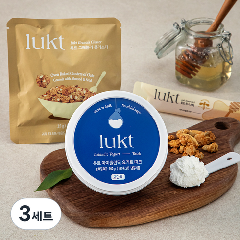 룩트 아이슬란딕 요거트 띠크 100g + 허니스틱 15g + 그래놀라 클러스터 25g, 3세트