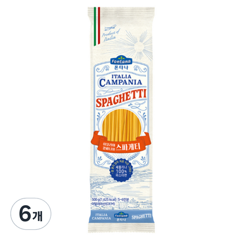 폰타나 캄파니아 스파게티면, 500g, 6개