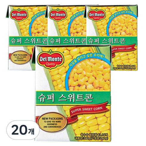 슈퍼스위트콘 - 델몬트 슈퍼 스위트콘, 380g, 20개