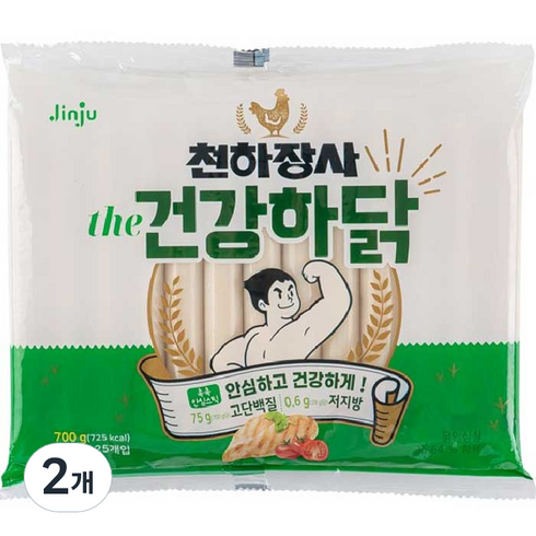 진주햄 천하장사 더 건강하닭 소시지, 700g, 2개