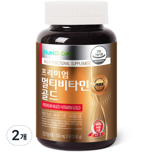 뉴트리디데이 프리미엄 멀티비타민 골드, 90정, 45g, 2개