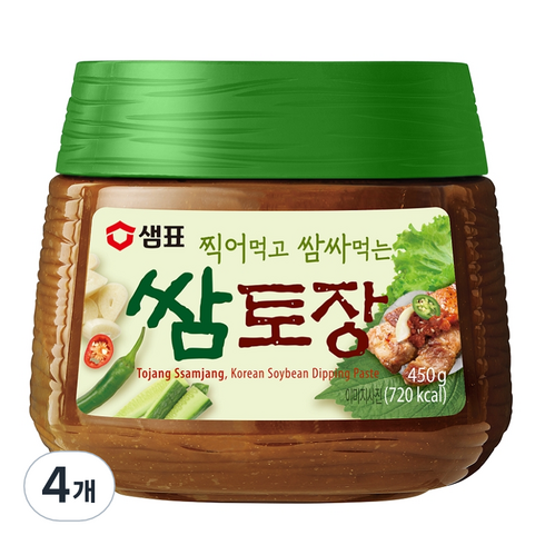 2023년 가성비 최고 샘표쌈토장 - 샘표 쌈토장, 450g, 4개