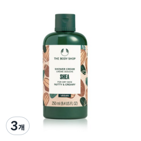  샤워크림 250ml 8통바디크림 30ml - 더바디샵 시어 샤워 크림, 3개, 250ml