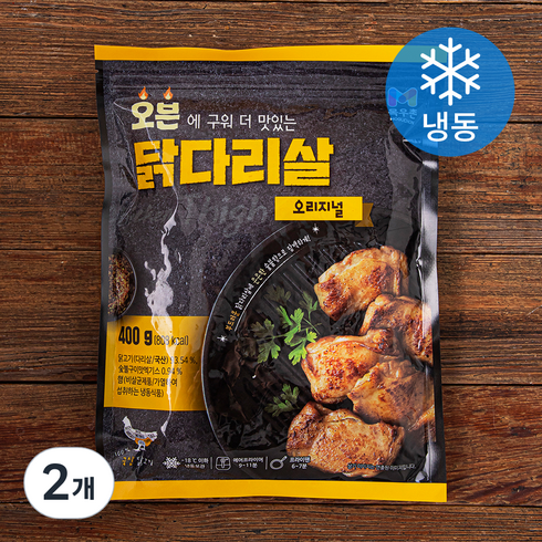 목우촌 오븐구이 반마리 치킨 14팩 - 목우촌 오븐 닭다리살 오리지널 (냉동), 400g, 2개