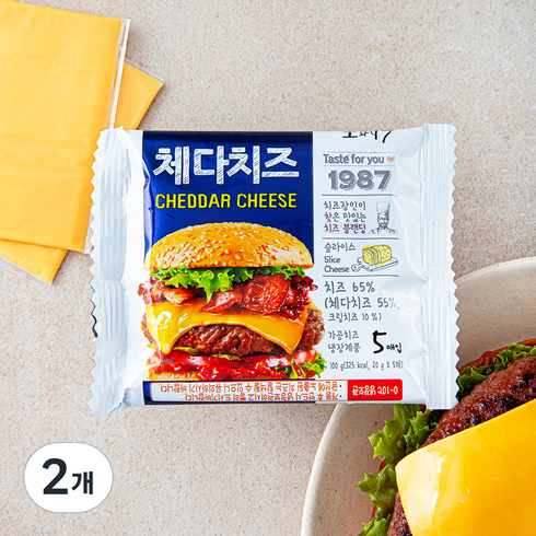 소와나무체다치즈 - 동원 소와나무 체다치즈 5매입, 100g, 2개