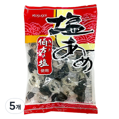소금사탕 - 카수가이 시오아메 소금사탕, 140g, 5개