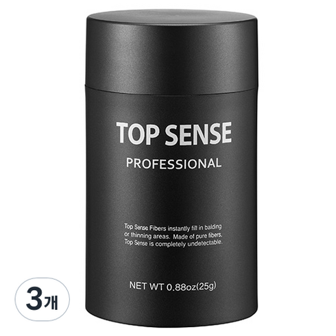 탑센스 남녀공용 순간증모제 25g, 검정, 3개