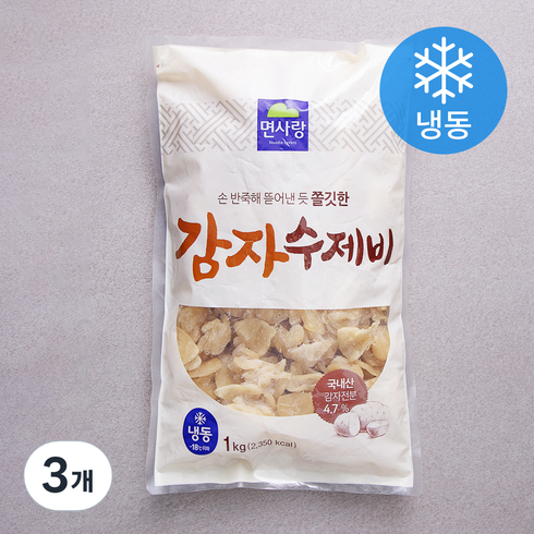 면사랑 감자수제비 (냉동), 1kg, 3개