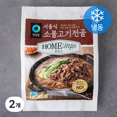 소불고기전골 - 청정원 호밍스 서울식 소불고기전골 (냉동), 650g, 2개