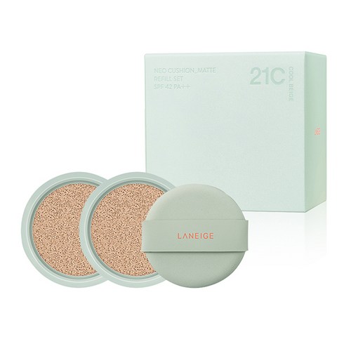 라네즈 네오 쿠션 퍼프 + 매트리필 15g x 2p 세트, 21C, 1세트
