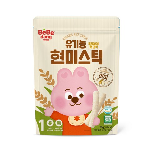 베베당 유기농 현미스틱 현미, 고소한맛, 1개
