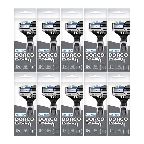 2023년 가성비 최고 면도기 - 도루코 ALL NEW 페이스 포 4중날 일회용 면도기 FRC100-1P, 1개입, 10개