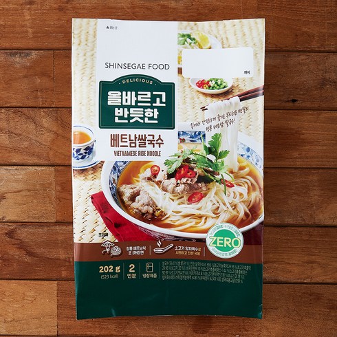 신세계푸드 올바르고 반듯한 베트남쌀국수, 202g, 1개