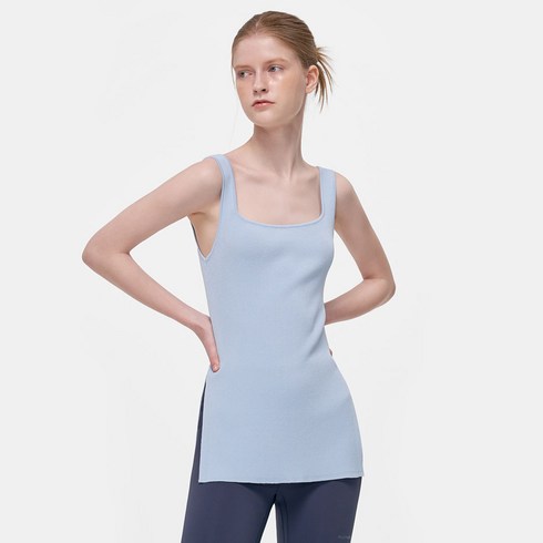 뮬라웨어 여성용 쿨니트 사이드 슬릿 탱크 상의 MWSCTK141