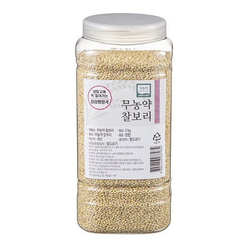 월드그린 싱싱영양통 무농약 찰보리쌀, 2kg, 1개