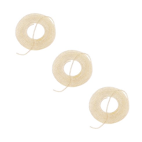 네일체인 - 아리코 네일아트 볼줄 체인 파츠 1mm x 90cm, 골드, 3개