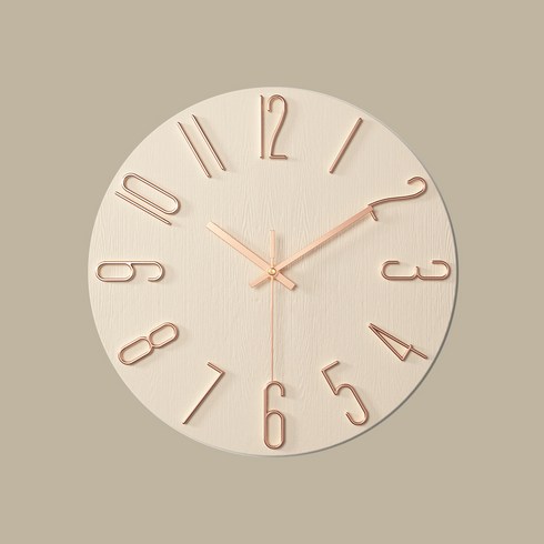 가벼운벽시계 - 루아즈 인테리어 무소음 원형 모던 30cm 벽시계, 피넛
