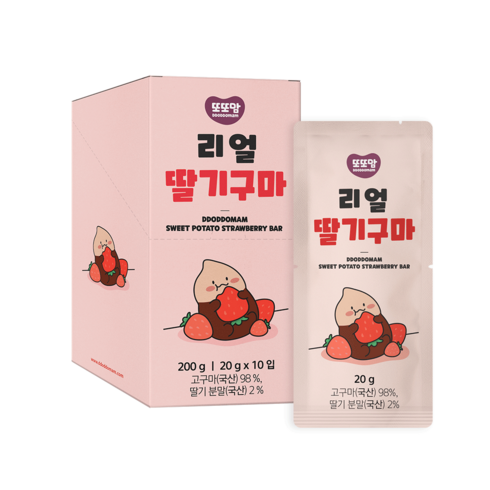 또또맘빼빼구마 - 또또맘 리얼 딸기구마 10p, 200g, 1개