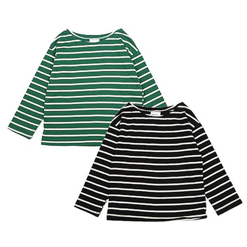 레인보우키즈 유아동용 롤리팝 단가라 긴팔 티셔츠 2종 세트