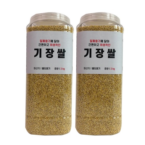 대한농산 통에담은 기장쌀, 2kg, 2개