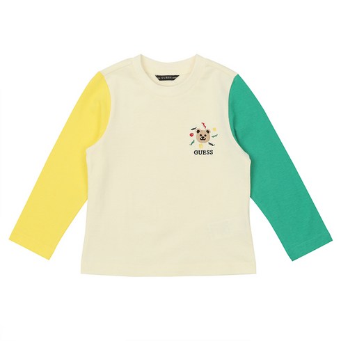 게스키즈 아동용 곰돌이 소매 배색 티셔츠