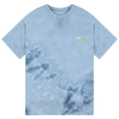 2023년 가성비 최고 타이다이티셔츠 - 크로스닷 남성용 베이직폰트금박 타이다이반팔티 CED_6005