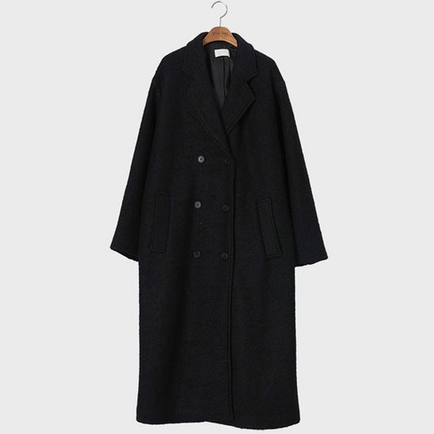 2023년 가성비 최고 부클코트 - 시크폭스 여성용 울 부클 테리 롱 더블 코트