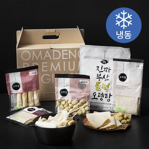 오마뎅 모듬 어묵 종합세트 한끼어묵탕 290g + 순살어묵 190g + 파어묵 200g + 신선한어묵 220g + 순살봉 250g + 진짜부산물떡오뎅탕 420g (냉동), 1세트