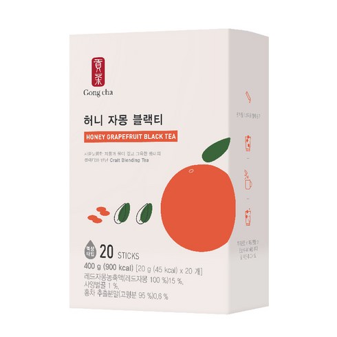 2023년 가성비 최고 리스차 - 공차 허니자몽블랙티, 20g, 20개입, 1개