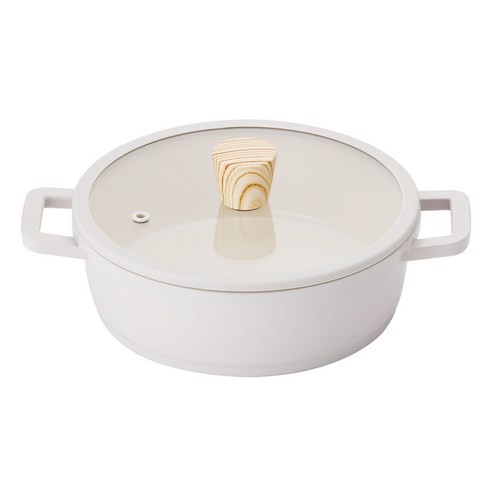 2023년 가성비 최고 IH 뚝배기형 전골냄비 - 키친플라워 IH 인덕션 전골 냄비, 크림색, 20cm