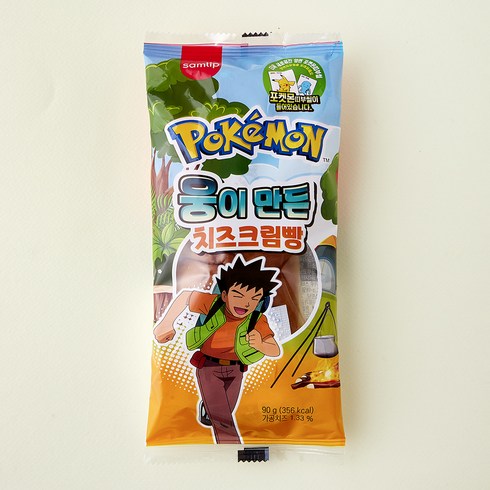 삼립 포켓몬 웅이 만든 치즈크림빵, 90g, 1개