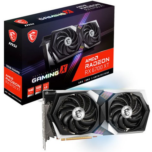 rx6700xt - MSI 라데온 RX 6700 XT 게이밍 X 트윈프로져8 그래픽카드 D6 12GB MS-V398