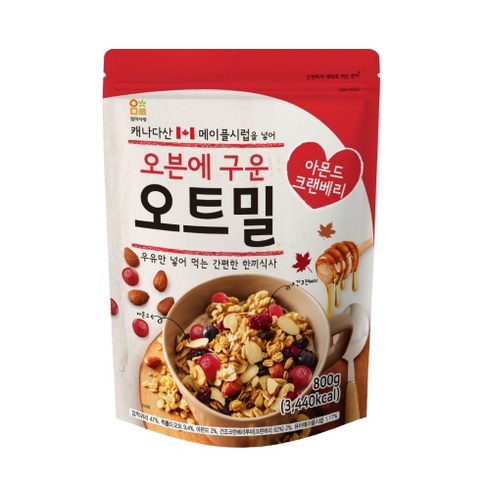 엄마사랑 오븐에 구운 오트밀 아몬드 크린베리, 1개, 800g