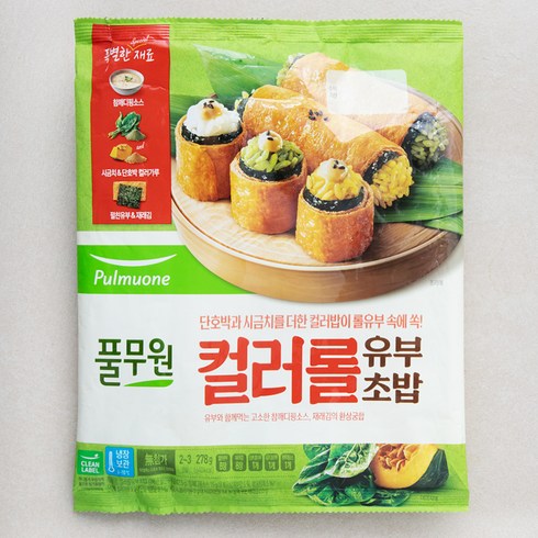 풀무원 컬러롤 유부초밥, 278g, 1개