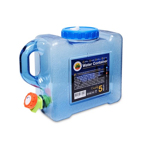 2023년 가성비 최고 캠핑물통 - 헬로폴 캠핑 물통, 5L