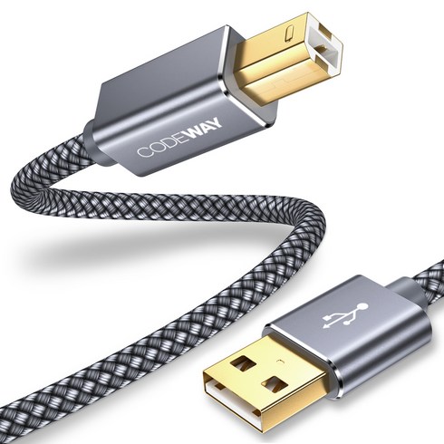 usb프린터케이블 - 코드웨이 USB AB 연결 선 프린터 케이블, 1개, 5M
