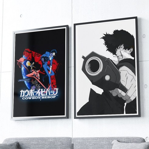 만화 카우보이비밥 포스터 액자, 7_카우보이비밥 Cowboy bebop, 3_검정색 A2+ 포스터 액자 (73x53cm)