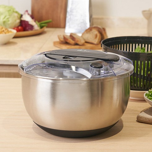 아르셰야채탈수기 - 아르셰 야채탈수기 4L 대용량 스텐 믹싱볼 반자동 + 슬라이서세트, 1개