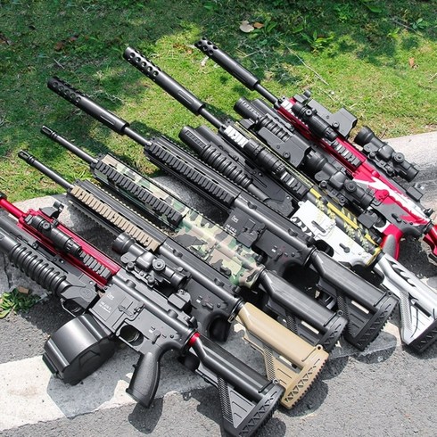 HK416 M416 배틀그라운드 총 수정탄 볼트액션 전동건, B, 레드(화)