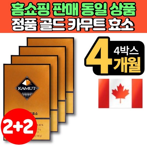 홈쇼핑 코스트코 캐나다 정품 골드 카무트 발효 효소 분말 가루 스틱 카뮤트 카무드 카모트 고대 곡물 KAMUT 국내산 발효균주 탄수화물 단백질 분해 효소, 90g, 4박스