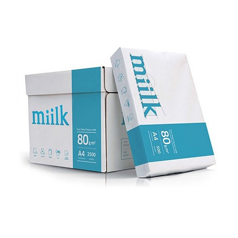 한국제지 밀크 복사용지 80g, A4, 2500매