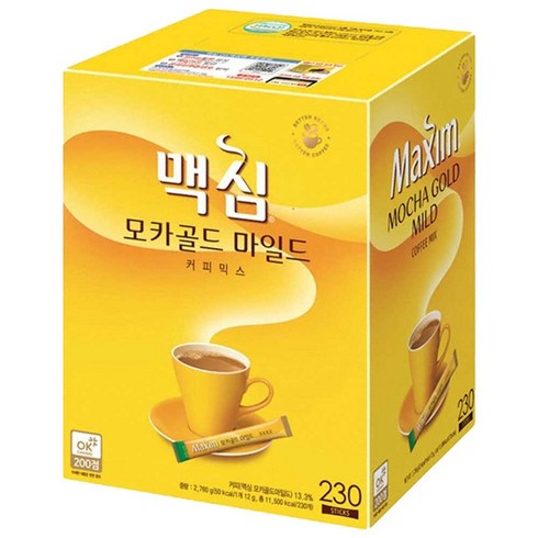 맥심 모카골드 마일드 커피 믹스, 12g, 230개입, 1개