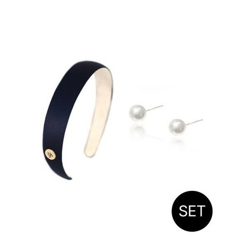 HAS [SET] HST001 Classic hairband & pearl earring set 153979