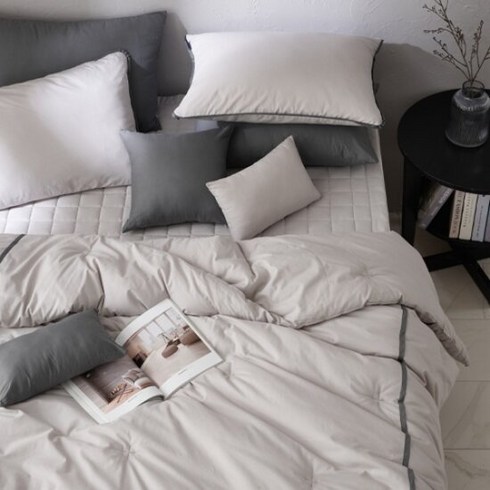 [나이스필]해링 워싱 광목 면 차렵이불Q 2color