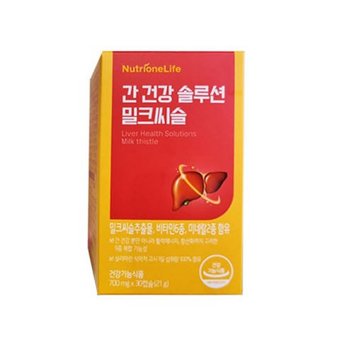 뉴트리원 간건강 솔루션 밀크씨슬 30정, 1개, 30개