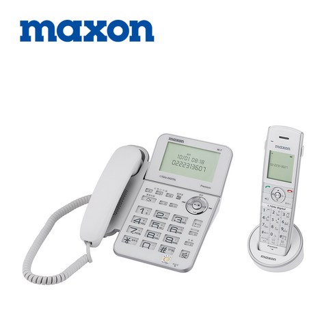 맥슨 1.7GHz 디지털 자동응답 유무선 전화기 화이트 M-7