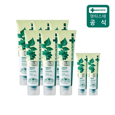 덴티스테 마일드 치약 200g 6개 + 20g 2개, 없음, 상세설명 참조